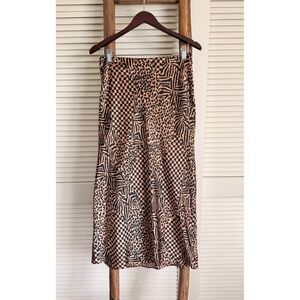 AMUSE Women's M‎ Mixed Animal Print Midi Skirt